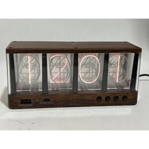 Nixie Clock Swissbrand Ambient LED Clock with Dual-Port Device Charging ~ 26032